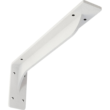 Ekena Millwork Embrey Steel Bracket, Hammered White 2"W x 14"D x 5 1/4"H BKTM02X14X05EBHWH